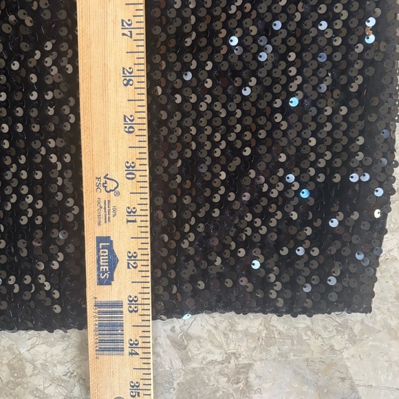 White House Black Market Black Sequin Open Back Holiday Party Dress Size M - Picture 8 of 8